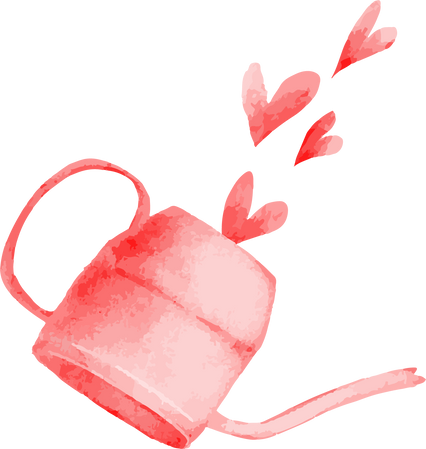 Valentine watercolor illustration